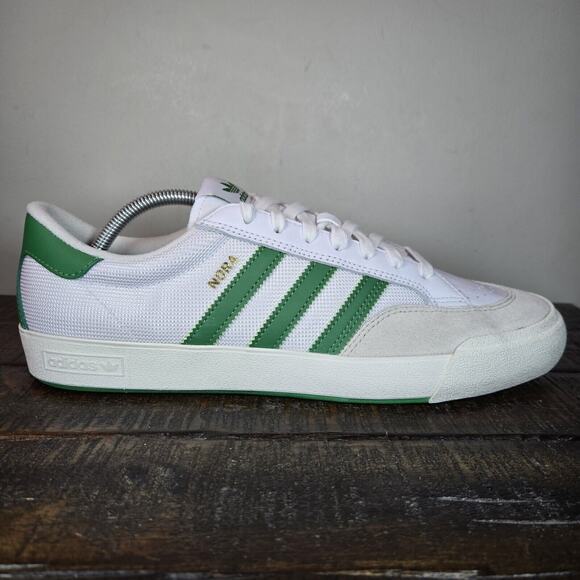 NEW Adidas Nora Mens Size 11.5 Casual Sneakers Shoes Cloud White/Green GY6965 main image 10
